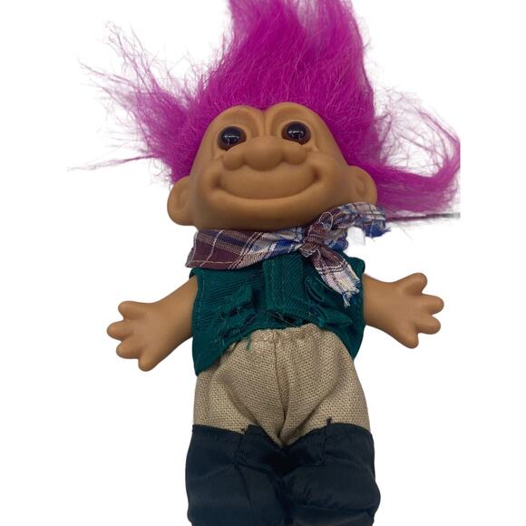 Vintage 90’s Troll Tourist/Safari Outback RUSS w/ Purple Hair Vest Khakis Boots - Picture 5 of 6
